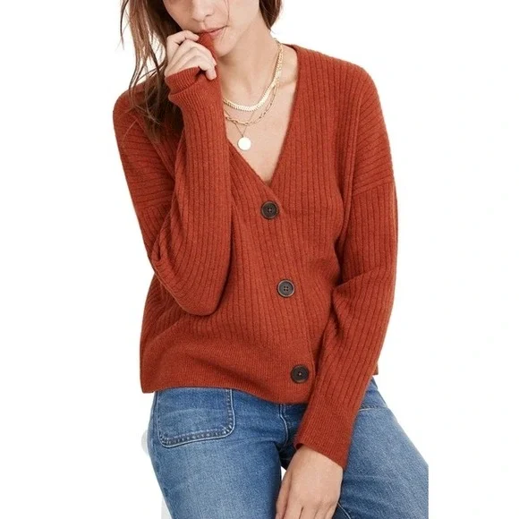 Madewell Sweaters Madewell Cameron Ribbed Crop Cardigan In
